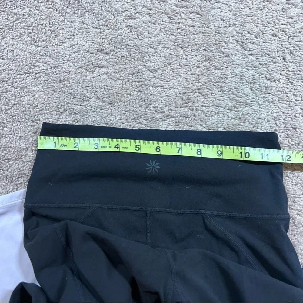 Athleta Colorblock Salutation 7/8 Leggings 281493 Black womens Size XS